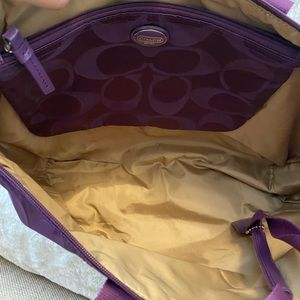 Purple Coach Tote
